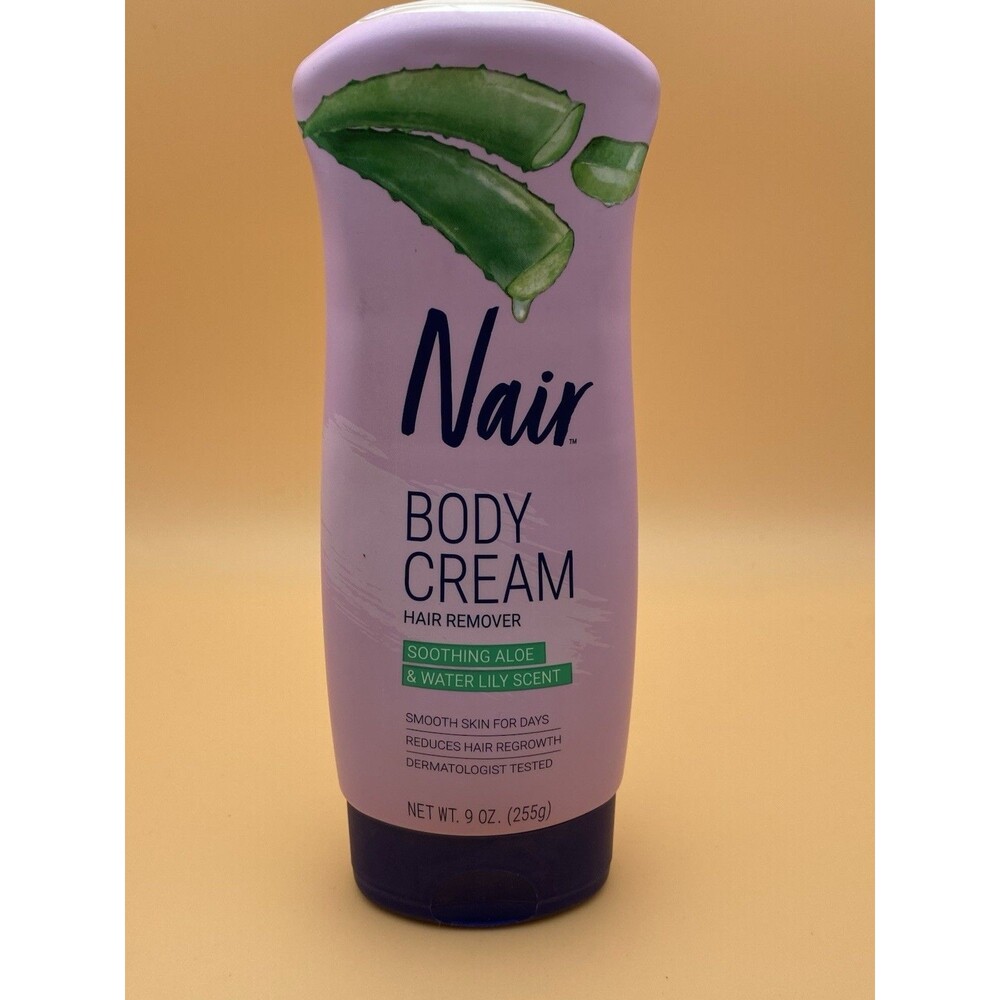 NAIR SOOTHING ALOE & WATER LILY SCENT BODY CREAM HAIR REMOVER 9 OZ (255 G) NEW